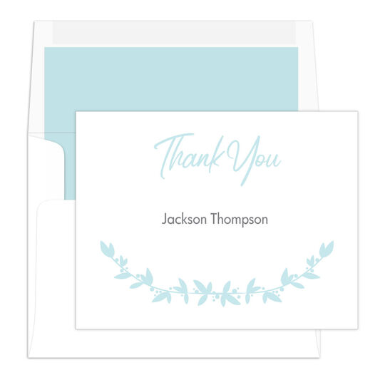 Laurel Thank You Folded Note Cards
